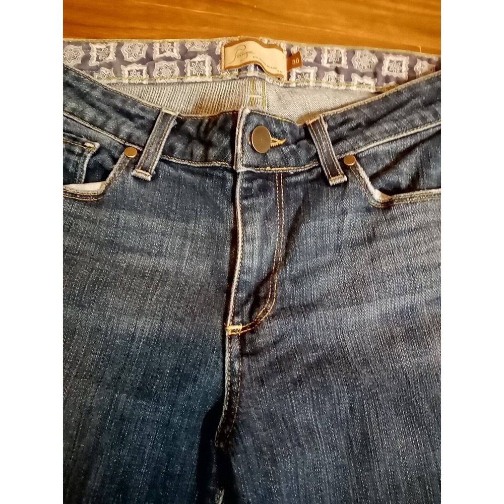 PAIGE Dark Blue Flare Jeans - Picture 2 of 14